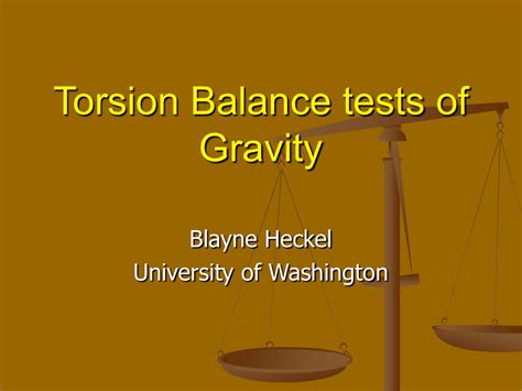 torsion balance test